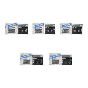 Generic 5Pcs 12-digit Electronic Calculator Large LCD Display Screen Battery Solar Dual Power Desktop Calculator for Home Office