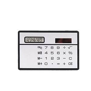Liummrcy Ultra Thin Solar Power Calculator Portable Mini Slim Solar Power Pocket Calculator for School Home and Office 1pc