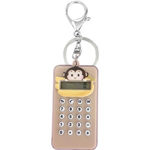 Hotaden School Portable Mini Calculator Keychain 8 Digits Display with Mini Maze Random Color