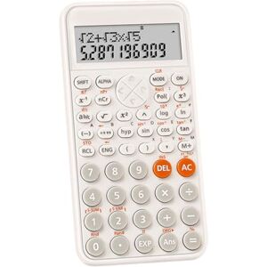 wueiooskj Small Pocket Calculators For Portable And Easy Calculations On Go Plastic Scientific Calculators Desktop Calculator, White, 16.2 * 8.25 * 1.2CM