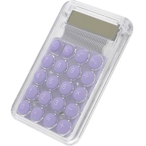 SWOOMEY handheld number portable 8 digital display calculator computer school supplies mini calculator for student purple plastic calculator calculator for school