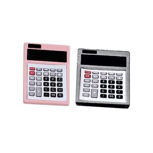 Angoily 2 Pcs Calculator Model Doll House Layout Pocket Size Calculator Portable Calculating Tool Small Calculator Mini House Desktop Calculator Household Products Alloy Little Doll House