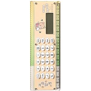 HshDUti Mini Calculator, Portable Pocket Calculator 8 Digits Handheld Calculator Basic Calculator with Large Display Screen 2 in 1 Ruler Calculator for Students Kids School Home Office Stationery Xmas Gifts