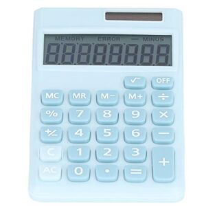 Gavigain Pocket Calculator, Small Digital Desktop Calculator with 8 Digit Large LCD Display Solar Battery Dual Power Handheld Mini Calculators for Office (Blue)