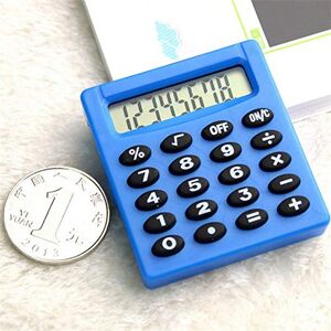 SUPERTOOL Mini Calculator Student Mini Calculator Blue Electric Portable for Primary School Home Office 50mm*45mm*8mm