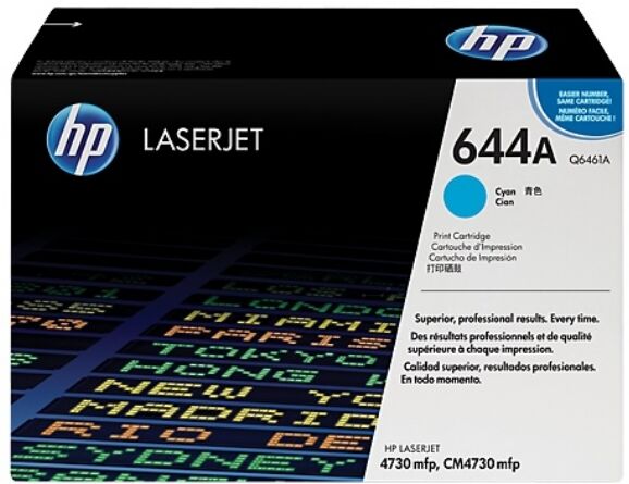 HP Original HP Color LaserJet 4730 X MFP Toner (644A / Q 6461 A) cyan, 12.000 Seiten, 3,46 Cent pro Seite