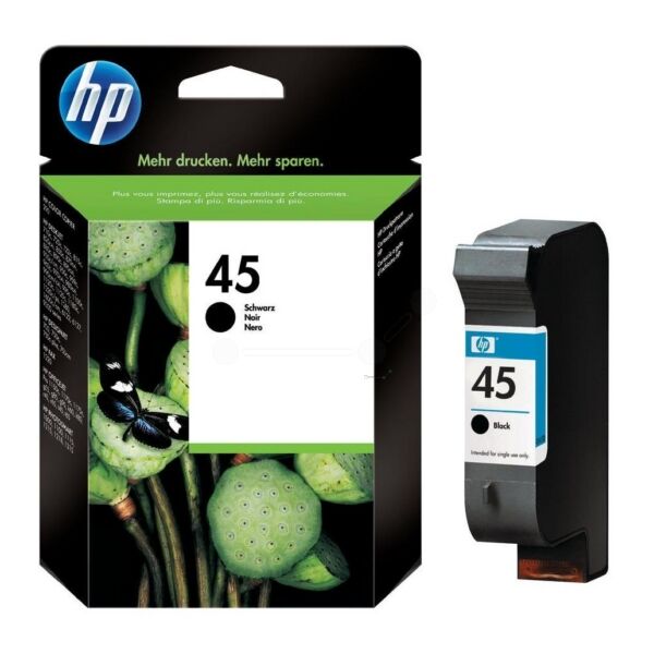 HP Kompatibel zu Pitney Bowes DA 75 S Tintenpatrone (45 / 51645 AE) schwarz, 930 Seiten, 5,61 Cent pro Seite, Inhalt: 42 ml von HP