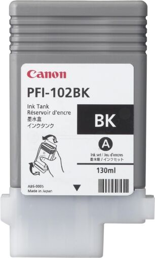 Canon Original Canon imagePROGRAF IPF 510 plus Tintenpatrone (PFI-102 BK / 0895 B 001) schwarz, Inhalt: 130 ml