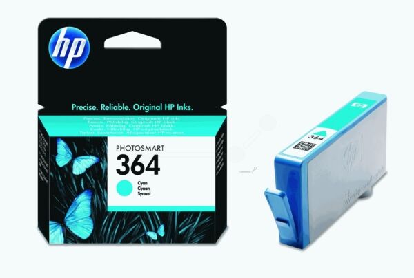 HP Original HP PhotoSmart D 5400 Series Tintenpatrone (364 / CB 318 EE) cyan, 300 Seiten, 3,08 Cent pro Seite, Inhalt: 3 ml