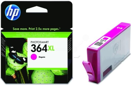 HP Original HP PhotoSmart D 5445 Tintenpatrone (364XL / CB 324 EE) magenta, 750 Seiten, 3,36 Cent pro Seite, Inhalt: 6 ml