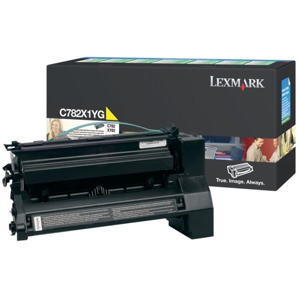 Lexmark Original Lexmark C782X1YG Toner gelb, 15.000 Seiten, 3,35 Cent pro Seite - ersetzt Lexmark C782X1YG Tonerkartusche