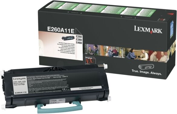 Lexmark Original Lexmark E 462 DTN Toner (E260A11E) schwarz, 3.500 Seiten, 3,35 Cent pro Seite - ersetzt Tonerkartusche E260A11E für Lexmark E 462DTN