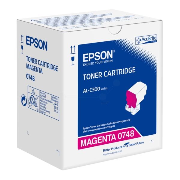 Epson Original Epson C 13 S0 50748 / 0748 Toner magenta, 8.800 Seiten, 3,57 Cent pro Seite - ersetzt Epson C13S050748 / 0748 Tonerkartusche