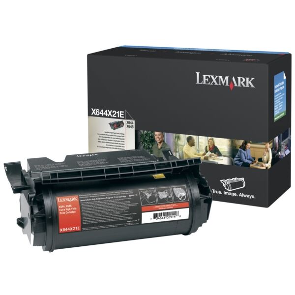 Lexmark Original Lexmark X 644 Series Toner (X644X21E) schwarz, 32.000 Seiten, 1,55 Rp pro Seite - ersetzt Tonerkartusche X644X21E für Lexmark X 644Series