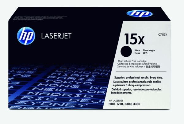 HP Original HP LaserJet 3310 Toner (15X / C 7115 X) schwarz, 3.500 Seiten, 2,79 Rp pro Seite - ersetzt Tonerkartusche 15X / C7115X für HP LaserJet3310