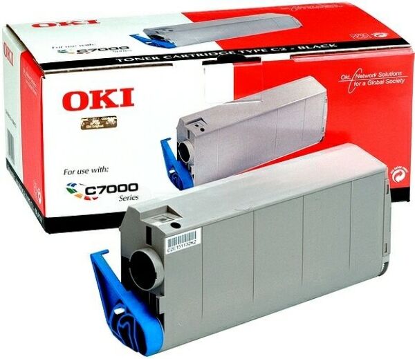 Oki Original OKI C 7500 HDN Toner (41963008) schwarz, 10.000 Seiten, 1,08 Rp pro Seite - ersetzt Tonerkartusche 41963008 für OKI C 7500HDN