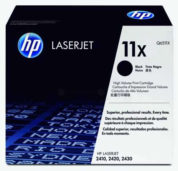 HP Original HP LaserJet 2430 Series Toner (11X / Q 6511 X) schwarz, 12.000 Seiten, 1,14 Rp pro Seite