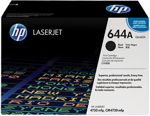 HP Original HP Color LaserJet 4730 Toner (644A / Q 6460 A) schwarz, 12.000 Seiten, 2,42 Rp pro Seite