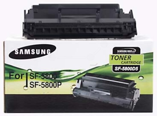 Samsung Original Samsung SF-5800 Toner (SF-5800 D5/ELS) schwarz, 3.000 Seiten, 3,33 Rp pro Seite - ersetzt Tonerkartusche SF5800D5ELS für Samsung SF5800