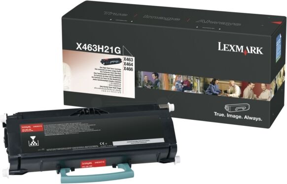 Lexmark Original Lexmark X 463 DE Toner (X463H21G) schwarz, 9.000 Seiten, 3,44 Rp pro Seite - ersetzt Tonerkartusche X463H21G für Lexmark X 463DE