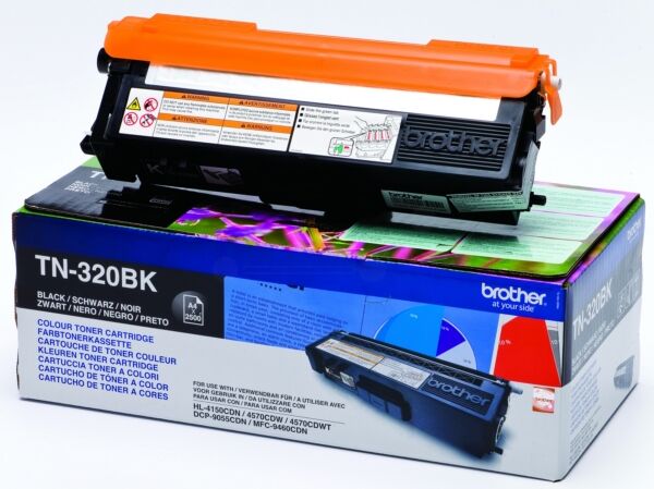 Brother Original Brother HL-4500 Series Toner (TN-320 BK) schwarz, 2.500 Seiten, 2,18 Rp pro Seite - ersetzt Tonerkartusche TN320BK für Brother HL-4500Series