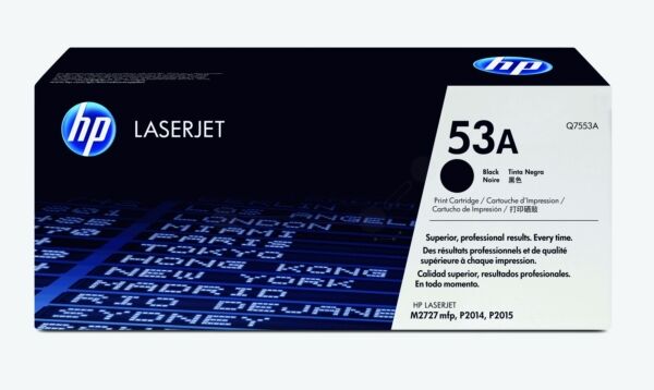 HP Original HP LaserJet M 2727 NF MFP Toner (53A / Q 7553 A) schwarz, 3.000 Seiten, 3,37 Rp pro Seite