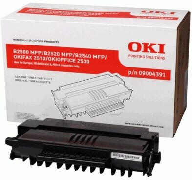 Oki Original OKI B 2500 MFP Toner (09004391) schwarz, 4.000 Seiten, 7,26 Rp pro Seite - ersetzt Tonerkartusche 09004391 für OKI B 2500MFP