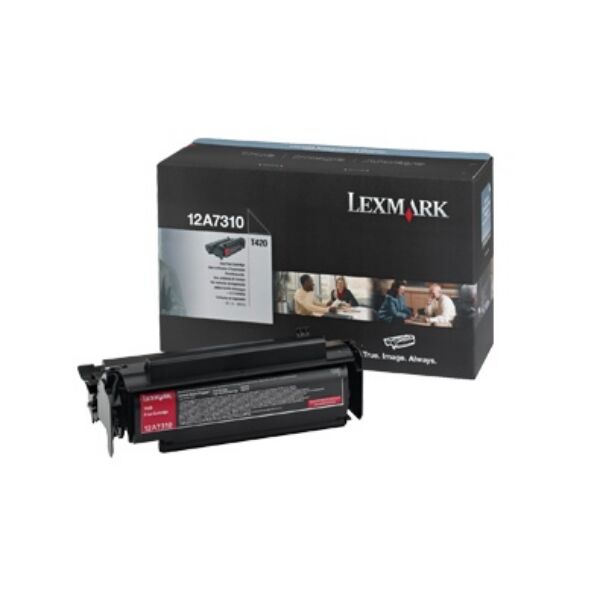 Lexmark Original Lexmark Optra T 420 D Toner (12A7310) schwarz, 5.000 Seiten, 0,34 Rp pro Seite - ersetzt Tonerkartusche 12A7310 für Lexmark Optra T 420D