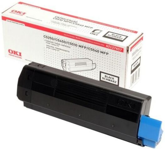 Oki Original OKI 42127457 Toner schwarz, 5.000 Seiten, 1,56 Rp pro Seite - ersetzt OKI 42127457 Tonerkartusche