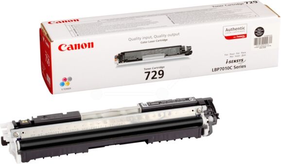 Canon Original Canon i-SENSYS LBP-7010 c Toner (729 BK / 4370 B 002) schwarz, 1.200 Seiten, 3,9 Rp pro Seite