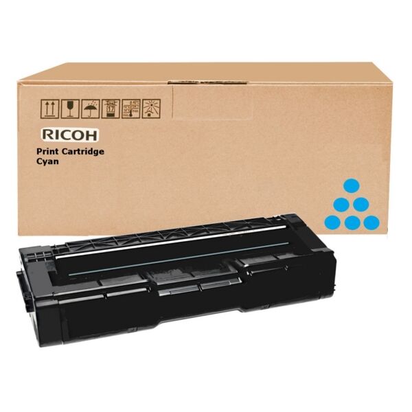 Ricoh Original Ricoh Aficio SP C 311 n Toner (TYPE SPC 310 HE / 406349) cyan, 2.500 Seiten, 3,62 Rp pro Seite