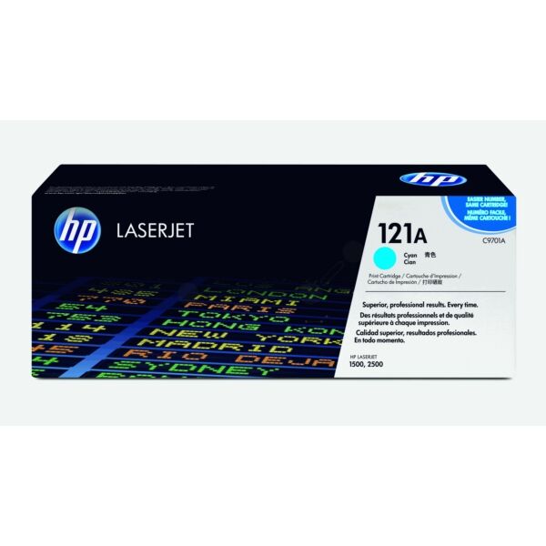 HP Original HP Color LaserJet 1500 LXI Toner (121A / C 9701 A) cyan, 4.000 Seiten, 1,27 Rp pro Seite