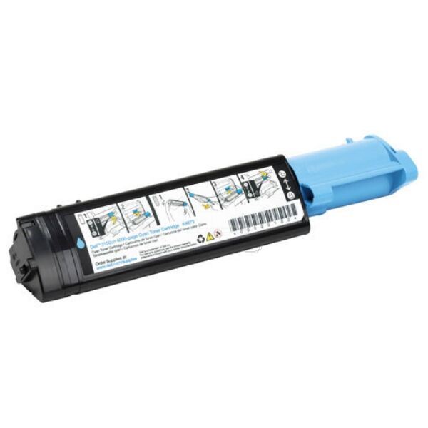 Dell Original Dell 3100 cn Toner (K4973 / 593-10061) cyan, 4.000 Seiten, 2,39 Rp pro Seite - ersetzt Tonerkartusche K4973 / 59310061 für Dell 3100cn