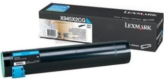 Lexmark Original Lexmark X 940 Series Toner (X945X2CG) cyan, 22.000 Seiten, 2,15 Rp pro Seite - ersetzt Tonerkartusche X945X2CG für Lexmark X 940Series