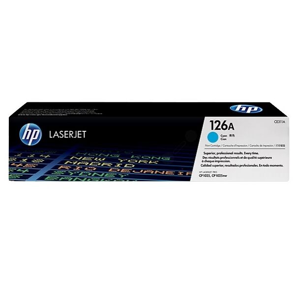 HP Original HP LaserJet Pro 100 Color MFP M 175 c Toner (126A / CE 311 A) cyan, 1.000 Seiten, 6,02 Rp pro Seite