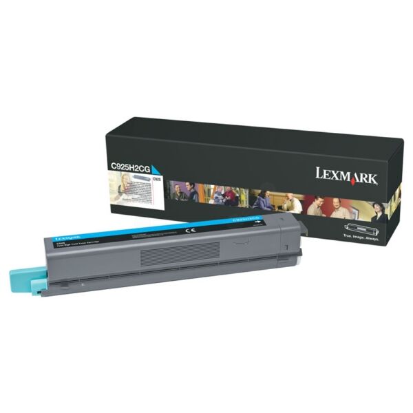 Lexmark Original Lexmark C 925 DE Toner (C925H2CG) cyan, 7.500 Seiten, 3,75 Rp pro Seite - ersetzt Tonerkartusche C925H2CG für Lexmark C 925DE