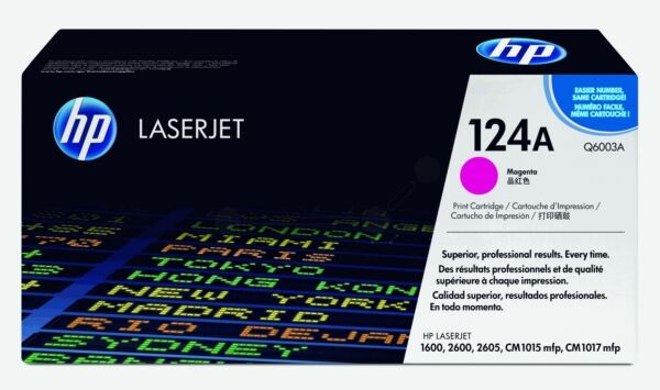 HP Original HP Color LaserJet 2605 DTN Toner (124A / Q 6003 A) magenta, 2.000 Seiten, 4,65 Rp pro Seite