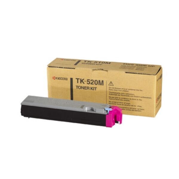 Kyocera Original Kyocera TK-520 M / 1T02HJBEU0 Toner magenta, 4.000 Seiten, 3,02 Rp pro Seite - ersetzt Kyocera TK520M / 1T02HJBEU0 Tonerkartusche