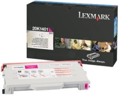 Lexmark Original Lexmark C 510 Toner (20K1401) magenta, 6.600 Seiten, 2,18 Rp pro Seite - ersetzt Tonerkartusche 20K1401 für Lexmark C510