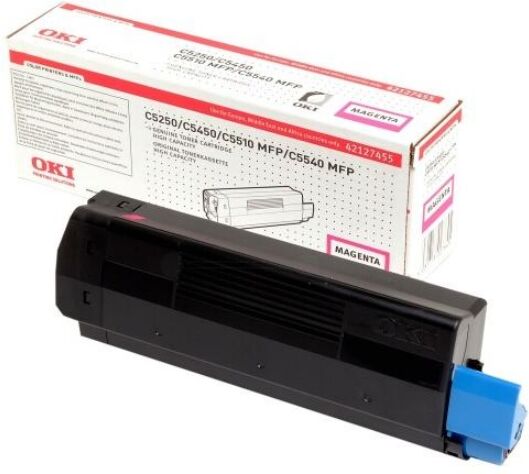 Oki Original OKI C 5540 MFP Toner (42127455) magenta, 5.000 Seiten, 0,59 Rp pro Seite - ersetzt Tonerkartusche 42127455 für OKI C 5540MFP