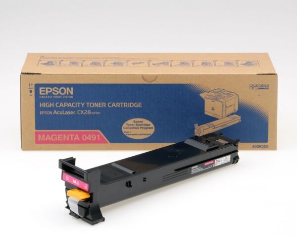 Epson Original Epson 0491 / C 13 S0 50491 Toner magenta, 8.000 Seiten, 1,85 Rp pro Seite - ersetzt Epson 0491 / C13S050491 Tonerkartusche