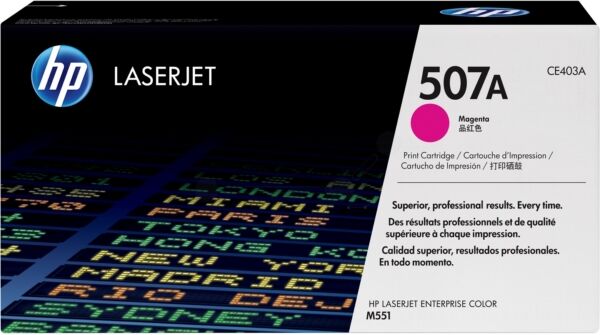 HP Original HP LaserJet Enterprise 500 color M 575 dn Toner (507A / CE 403 A) magenta, 6.000 Seiten, 4,04 Rp pro Seite