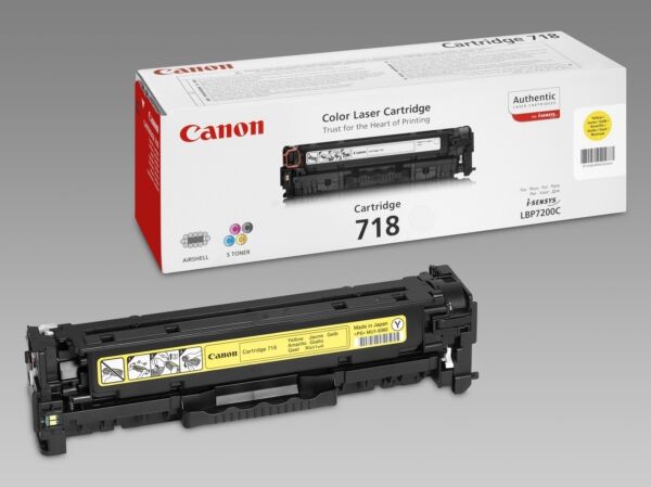 Canon Original Canon i-SENSYS MF 726 Cdw Toner (718Y / 2659 B 002) gelb, 2.900 Seiten, 3,27 Rp pro Seite