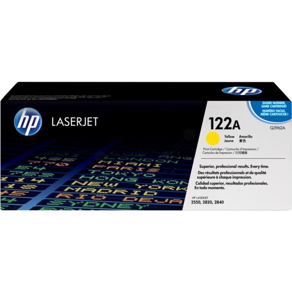 HP Original HP Color LaserJet 2550 N Toner (122A / Q 3962 A) gelb, 4.000 Seiten, 0,87 Rp pro Seite