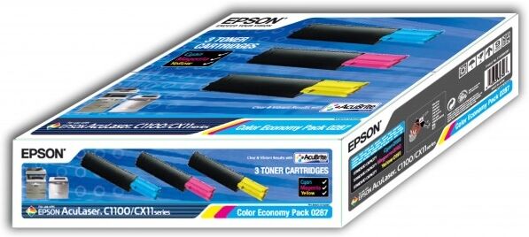 Epson Original Epson Aculaser CX 11 NFCT Toner (0287 / C 13 S0 50287) multicolor, 1.500 Seiten, 14,82 Rp pro Seite