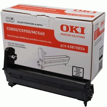 Oki Original OKI C 5950 N Trommel (43870024) schwarz, 20.000 Seiten, 0,33 Rp pro Seite - ersetzt Trommeleinheit 43870024 für OKI C 5950N