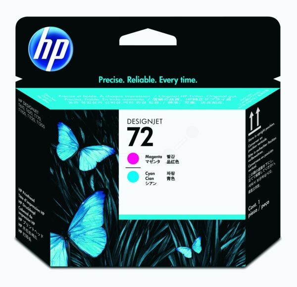 HP Original HP DesignJet T 1100 PS 24 Inch Tintenpatrone (72 / C 9383 A) multicolor