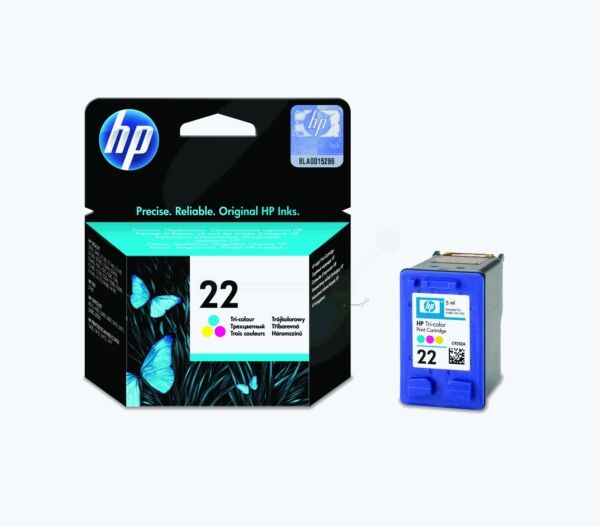 HP Original HP OfficeJet J 3680 Tintenpatrone (22 / C 9352 AE) farbe, 165 Seiten, 18,42 Rp pro Seite, Inhalt: 5 ml