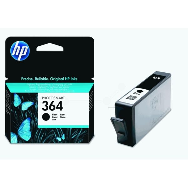 HP Original HP PhotoSmart D 5463 Tintenpatrone (364 / CB 316 EE) schwarz, 250 Seiten, 5,44 Rp pro Seite, Inhalt: 6 ml