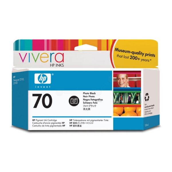 HP Original HP DesignJet Z 5200 PS Tintenpatrone (70 / C 9449 A) photoschwarz, Inhalt: 130 ml